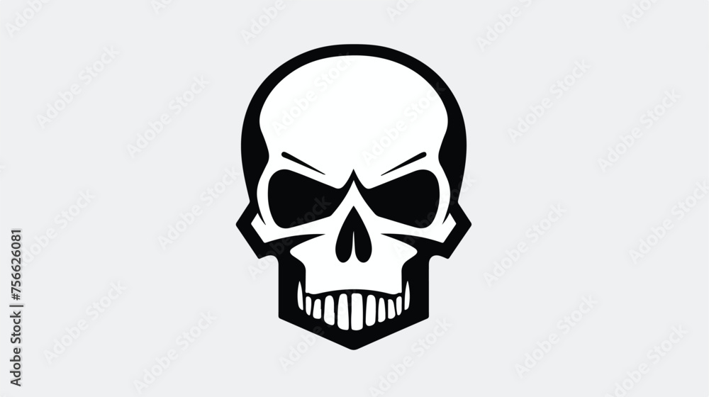 Skull head symbol vector design