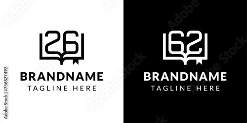 Letters GZ and ZG Book Logo, suitable for business related to book with GZ or ZG initials