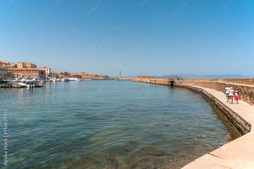 Venezianischer Hafen in Chania auf der Insel Kreta Griechenland