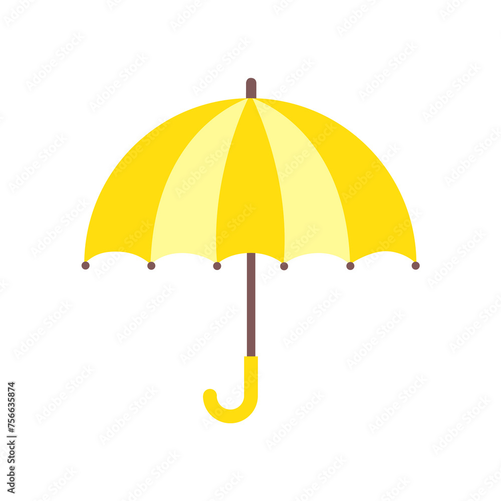 Yellow umbrella isolated on white background. Yellow umbrella isolated on white background.
