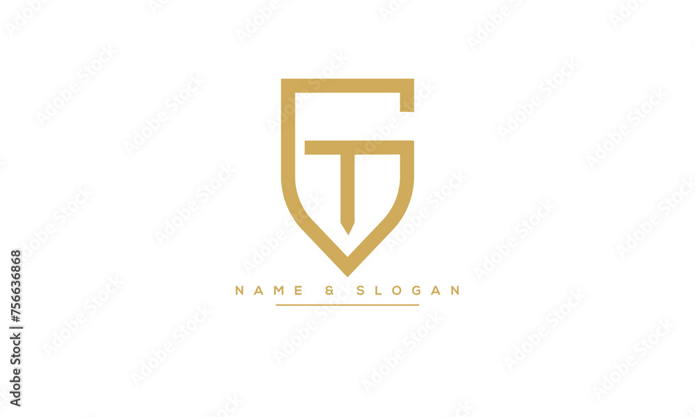 GT, TG, G, T, Abstract Letters Logo monogram GT, TG, G, T, Abstract Letters Logo monogram