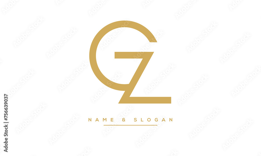 GZ, ZG, Abstract Letters Logo Monogram GZ, ZG, Abstract Letters Logo Monogram