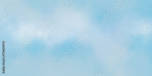  Abstract cloudy sky background. Blue color pastel clouds. Watercolor texture background. Soft clouds in the sky. Abstract painting banner.picture painting illustration background.