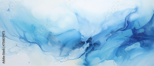 Abstract watercolor oil painting texture colored blue
