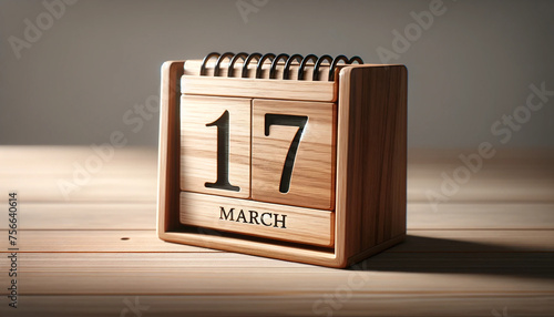 Timeless Reminder: St. Patrick's Day Wooden Calendar