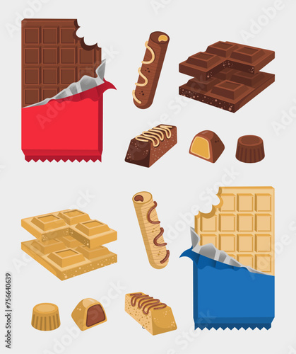 vector set of chocolate bars © Elizabeth