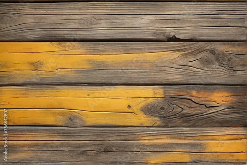 yellow and brown and used and dirty and weathered and painted wood wall wooden plank board texture background outdoor photo