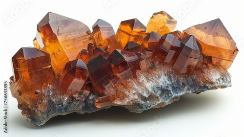 Brookite Mineral on White Background Generative AI photo