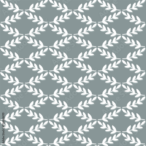 delicate botanical elements spring season holiday vector seamless pattern on pastel gray green background