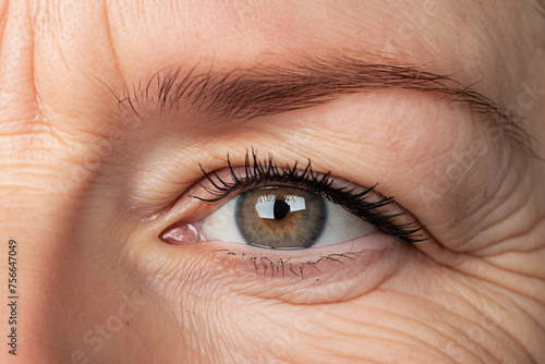 Woman's eye with wrinkles