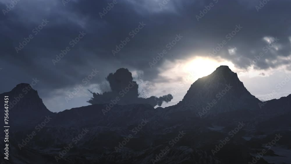 UFO saucer spinning and falling behind mountains, aerial view
Cinematic sic-fi concept, 4K,2024
UFO saucer spinning and falling behind mountains, aerial view
Cinematic sic-fi concept, 4K,2024
