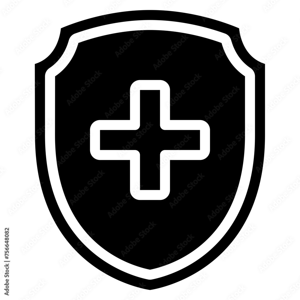 Fototapeta premium Health Insurance Shield Icon