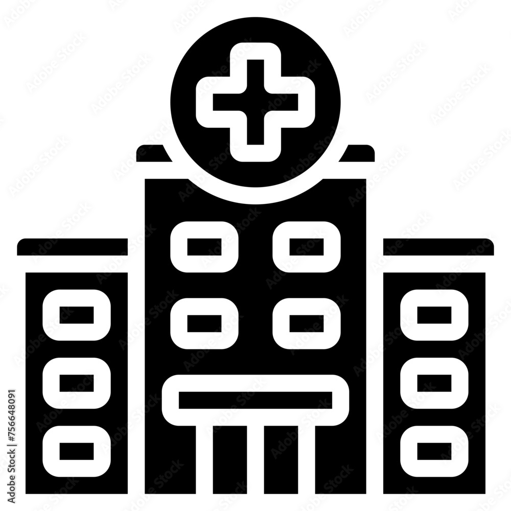 Hospital Building Icon Hospital Building Icon