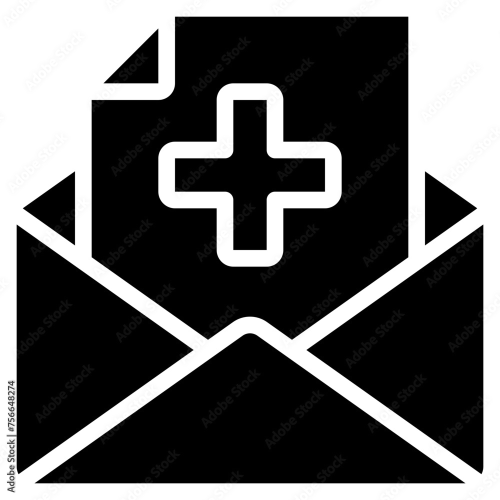 Fototapeta premium Send Medical File Icon