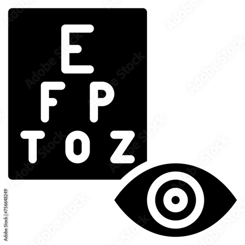 Eye Test Letters Icon