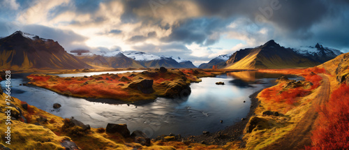 Autumn landscape in Iceland Europe