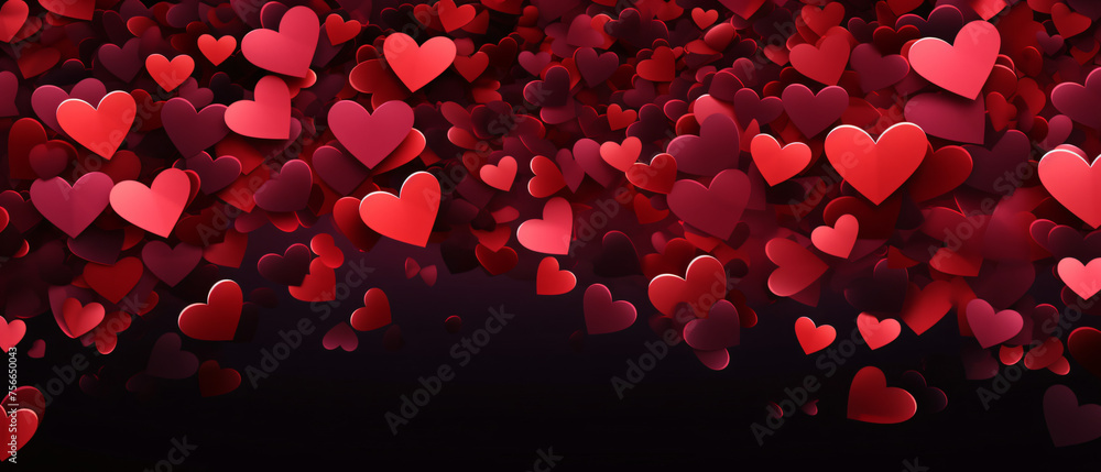 background made of hearts expressing love 