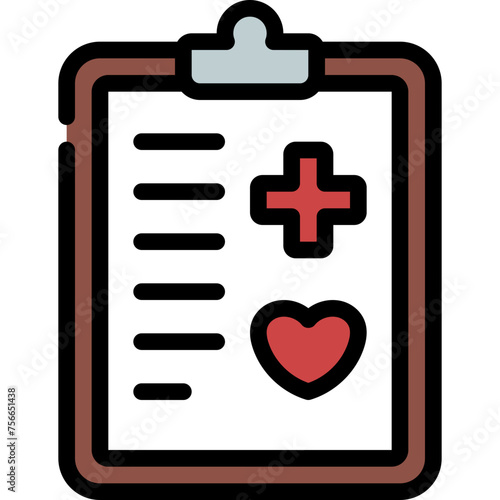 Medical Document Clipboard Icon