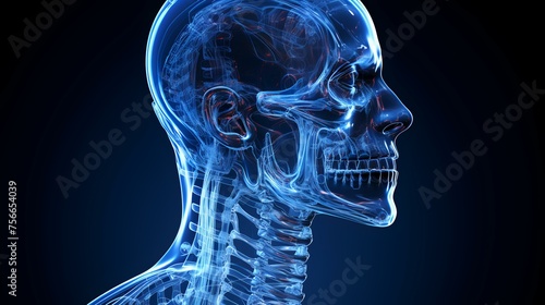 x ray of human skull