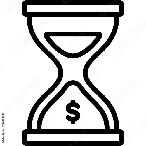 Money Sand Timer Icon