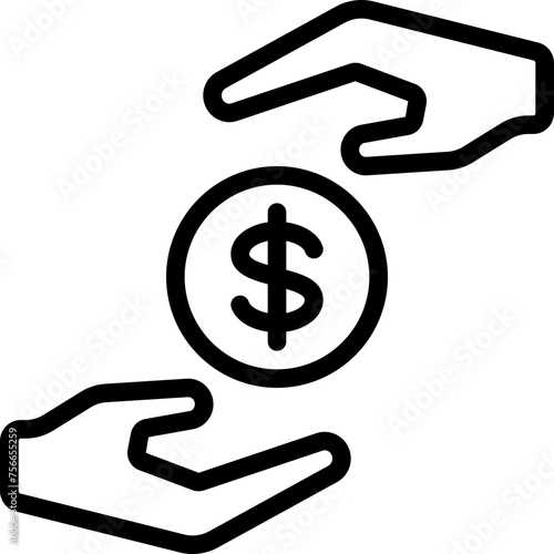 Hands Protecting Money Icon