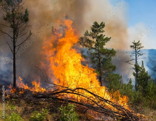 Waldbrand, Feuer im Wald Gefahr  © oxie99