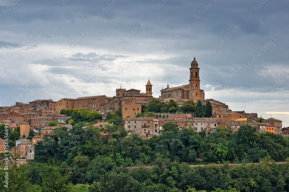 Morrovalle, Macerata district, Marche region, Italy, view of the village