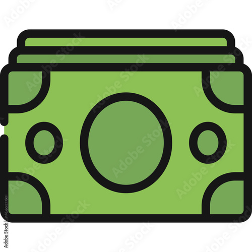 Cash Notes Stack Icon