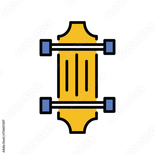 longborad icon with white background vector stock illustration