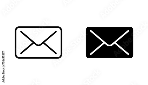 Mail icons set vector. Envelope icon set. email sign and symbol. vector illustration on white background