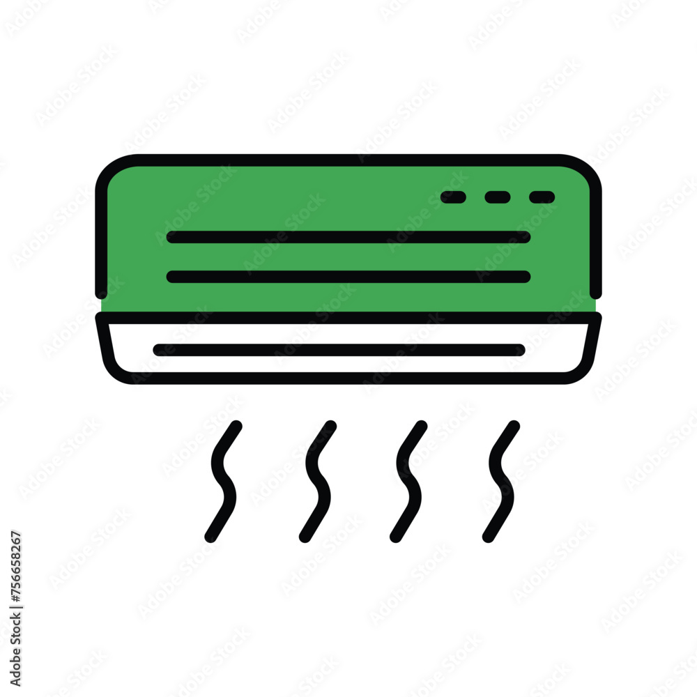 air conditioner icon with white background vector stock illustration air conditioner icon with white background vector stock illustration