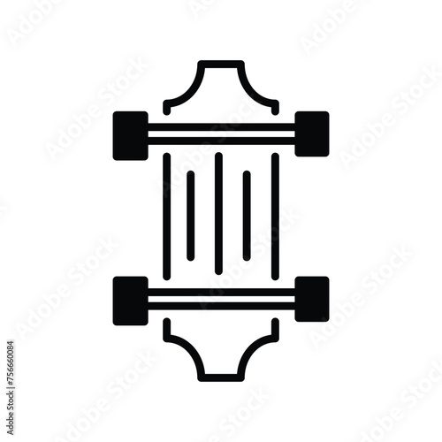 longborad icon with white background vector stock illustration