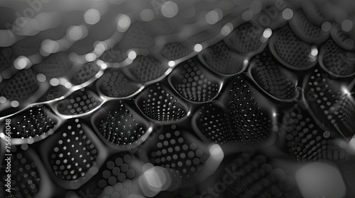 Showcase the strength and flexibility of graphene in a creative, artistic background design. photo