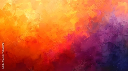 Vibrant Sunrise Interpretation A Textured Abstract Art with Warm Orange and Purple Hues