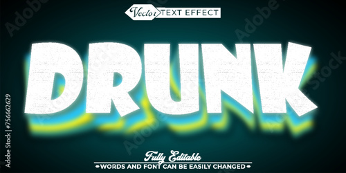 Blurry Drunk Vector Editable Text Effect Template