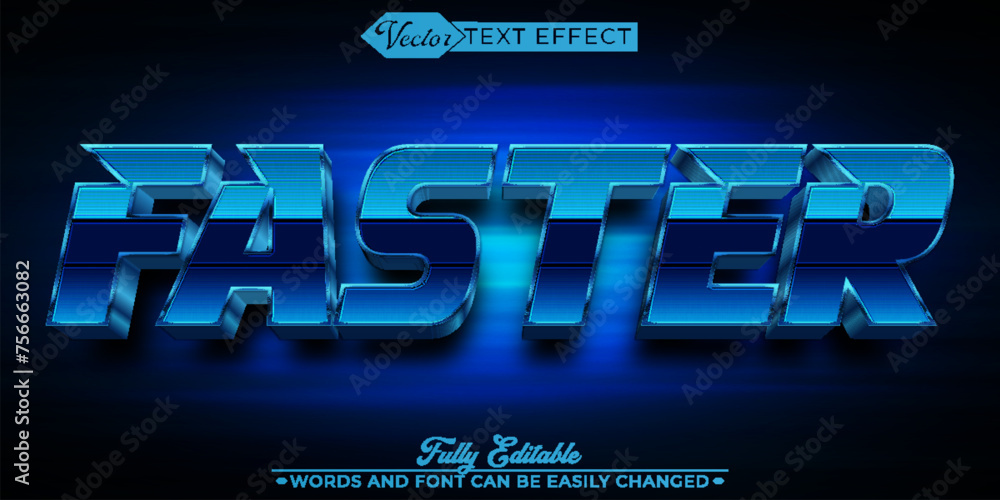 Fast Racer Vector Editable Text Effect Template