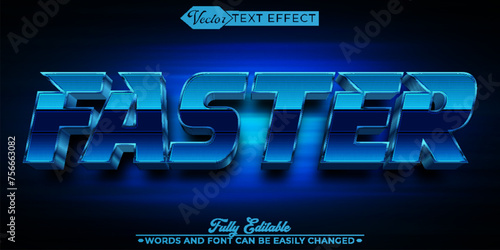 Fast Racer Vector Editable Text Effect Template