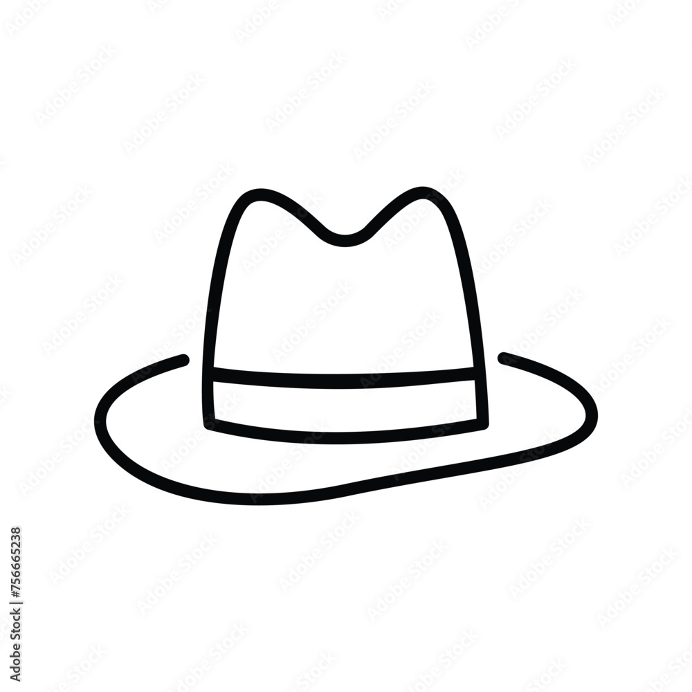 fedora hat icon with white background vector stock illustration fedora hat icon with white background vector stock illustration