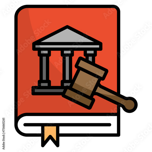 Law Book  Icon Element For Design