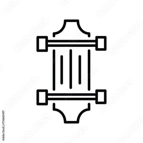longborad icon with white background vector stock illustration
