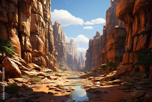 A spectacular road snaking through a canyon, with towering rock formations on either side, creating a dramatic and awe-inspiring natural landscape.