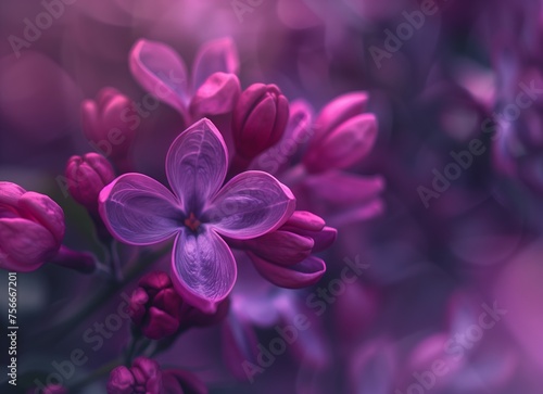 Dreamy Lilac Blossoms: Close-Up of Delicate Flowers for Springtime Backgrounds