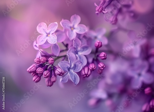 Dreamy Lilac Blossoms: Close-Up of Delicate Flowers for Springtime Backgrounds © Jaemie