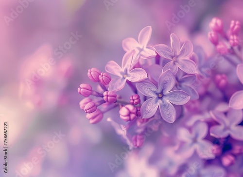 Dreamy Lilac Blossoms: Close-Up of Delicate Flowers for Springtime Backgrounds