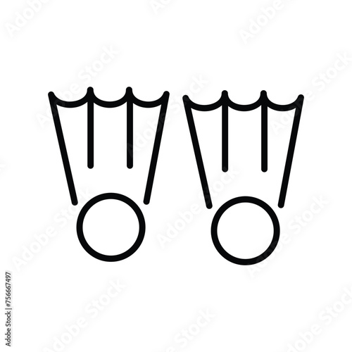 fins icon with white background vector stock illustration