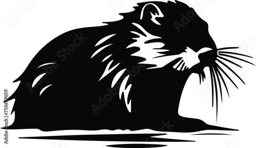 beaver silhouette photo