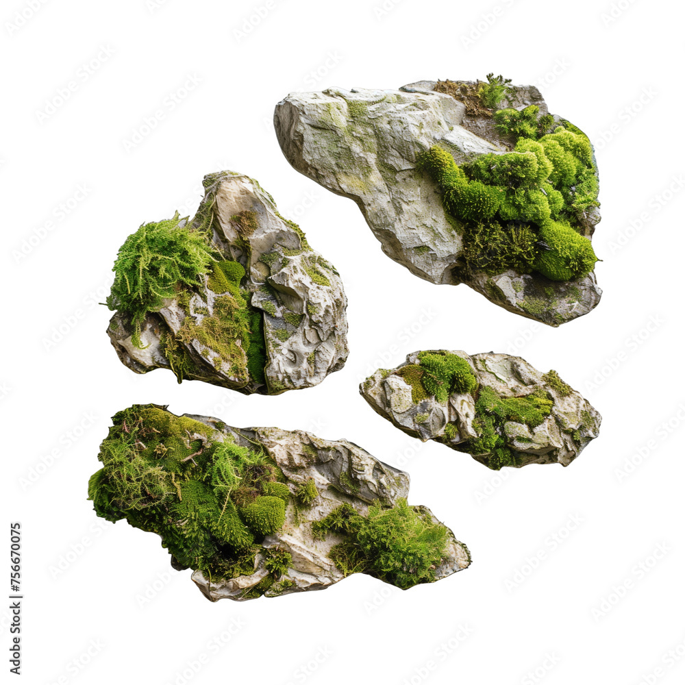 a realistic oak tree with a white background, PNG cutout on transparent