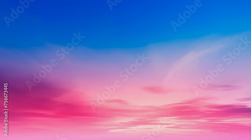 serene sky with a seamless gradient from deep blue to soft pink, creating a peaceful and dreamy backdrop resembling a tranquil sunset.