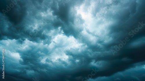 Sky Background Horizon with Dramatic Clouds and Empty Dark Asphalt Street Floor © Damerfie