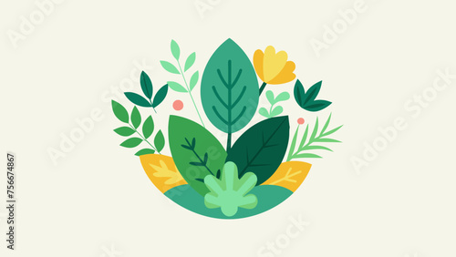 botanical logos icon vector illustration